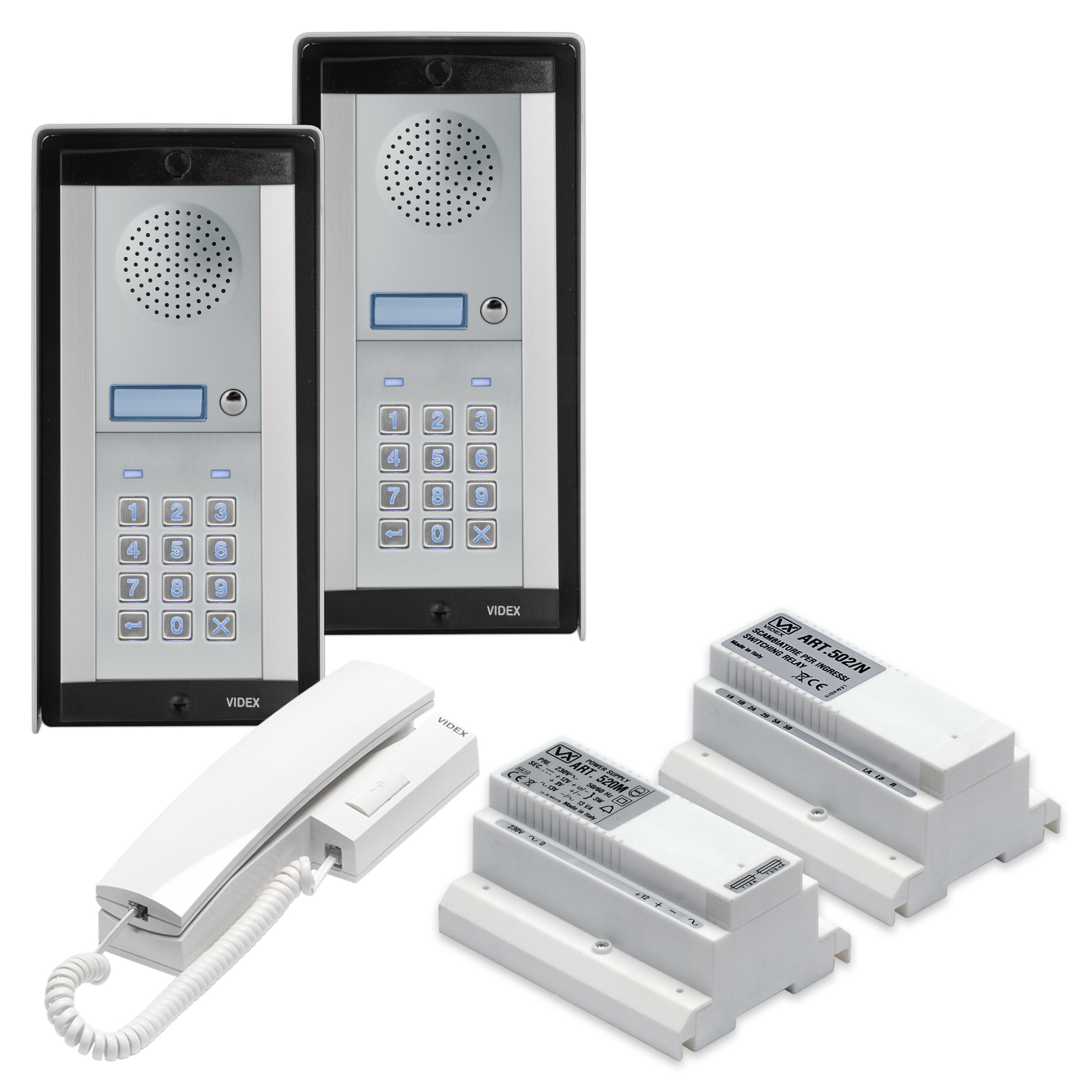 Kit Citofono Audio Videx Serie 8000 4 Vie - Con Serratura A Codice, Per Montaggio A Filo